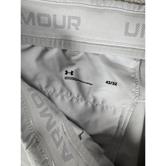 Under‎ Armour Gray Golf Pants Size 42x32 Flat Front Lightweight Performance Euc - Picture 6 of 10